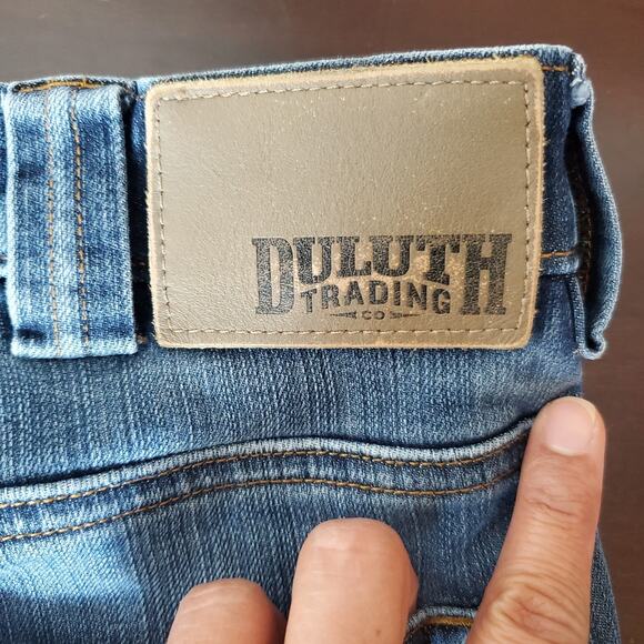 Duluth Trading Co. Ballroom Double Flex Jeans 36 Denim Workwear Durable Stretch - Picture 6 of 11